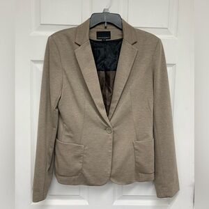 Cynthia Rowley taupe knit blazer sz M